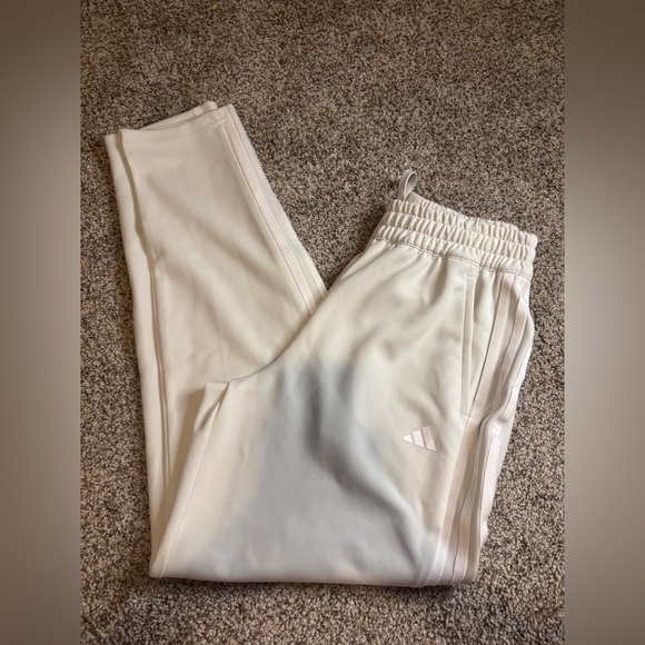 adidas Pants - Adidas Cream/Mint Elastic Waist Joggers